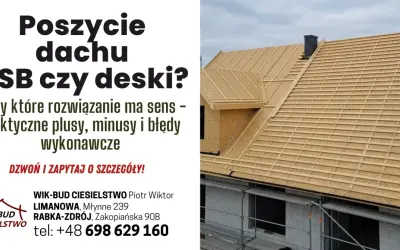 Budowa dachu z płyt OSB. Zastanawiasz się nad poszyciem dachu? Sprawdź, kiedy płyta OSB na dach jest najlepszym wyborem.