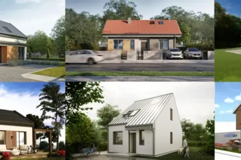 Rządowe projekty domów 70m2 za darmo: wizualizacje nowoczesnych, energooszczędnych domów jednorodzinnych z garażami i ogrodami.