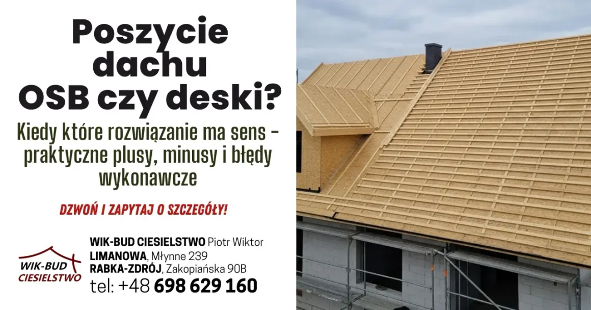 Budowa dachu z płyt OSB. Zastanawiasz się nad poszyciem dachu? Sprawdź, kiedy płyta OSB na dach jest najlepszym wyborem.