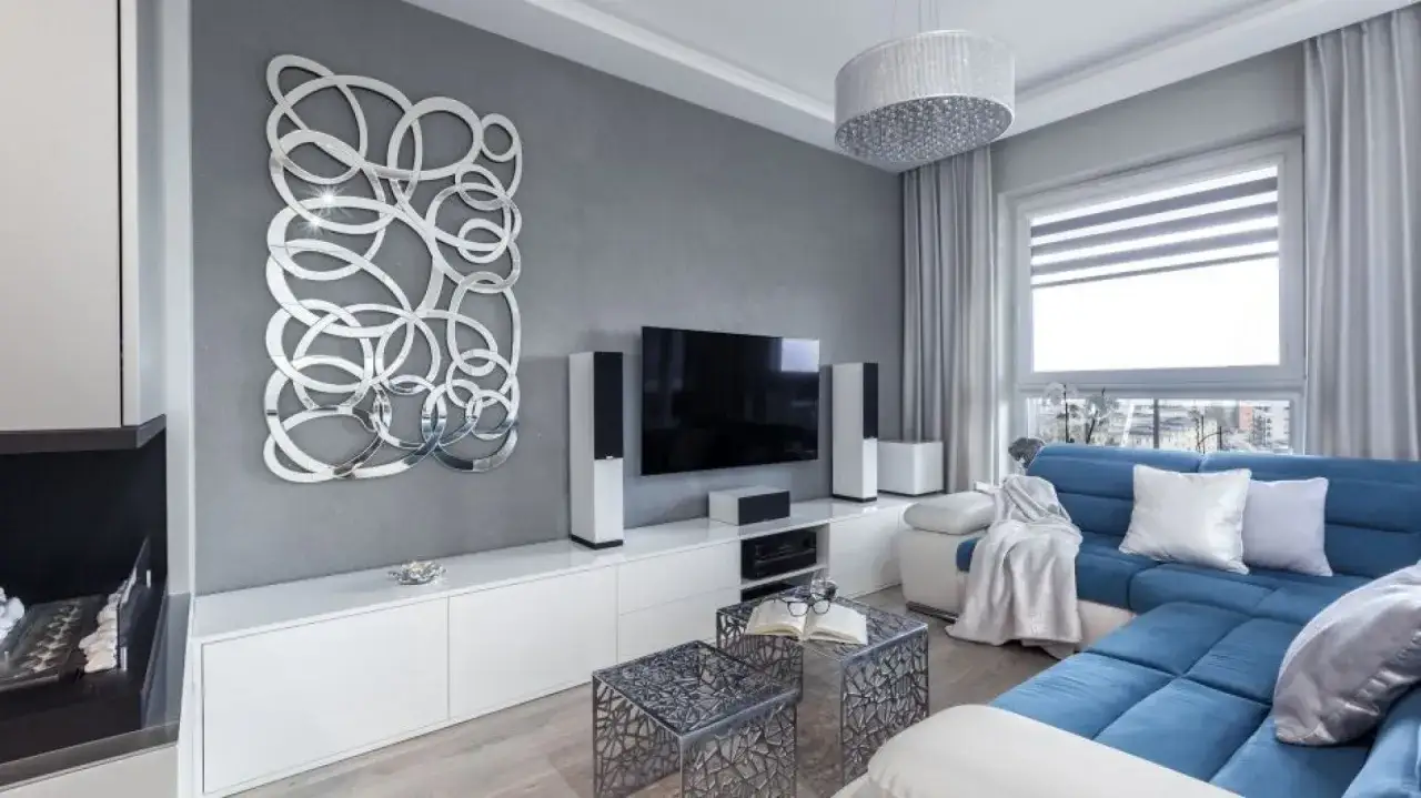 Szary salon inspiracje kolorystyczne dodatki