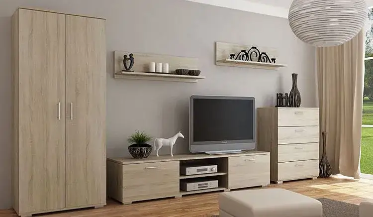 jasny dąb meble aranżacje wnętrz, dąb sonoma meble inspiracje